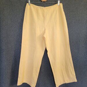 Vintage Tommy Bahama Women’s Size 12 Italian Yellow/Melon Cropped Linen Pants